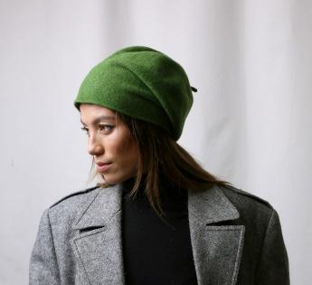 bonnet long Woollen Roll Upp Beret