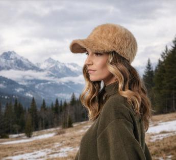 Casquette fourrure Angora Baseball Cap