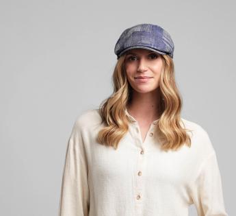 Casquette lin bleuté Ginepro