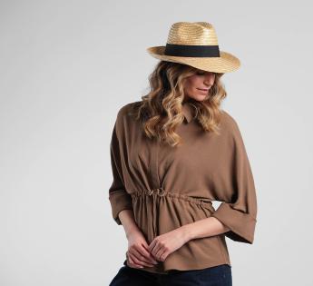 Chapeau  paille large Classic Fedora Paille Large