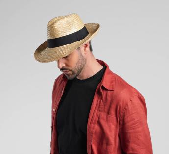 Chapeau  paille large Classic Fedora Paille Large