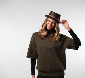 Chapeau porkpie cuir Sereno